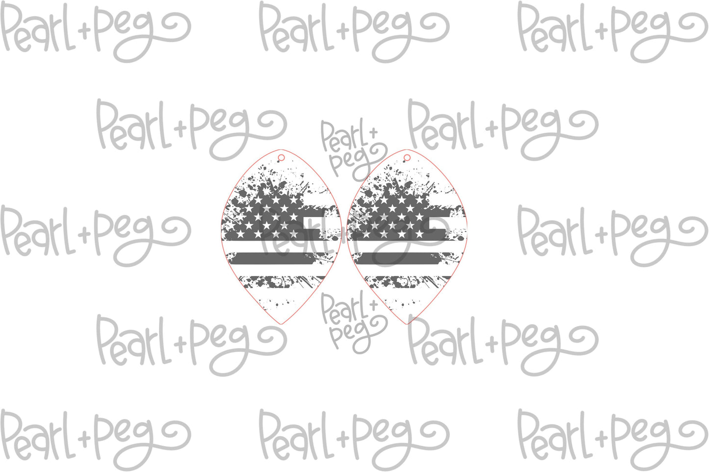 Exploding Flag Drop Laser Engraved Earrings Digital Download