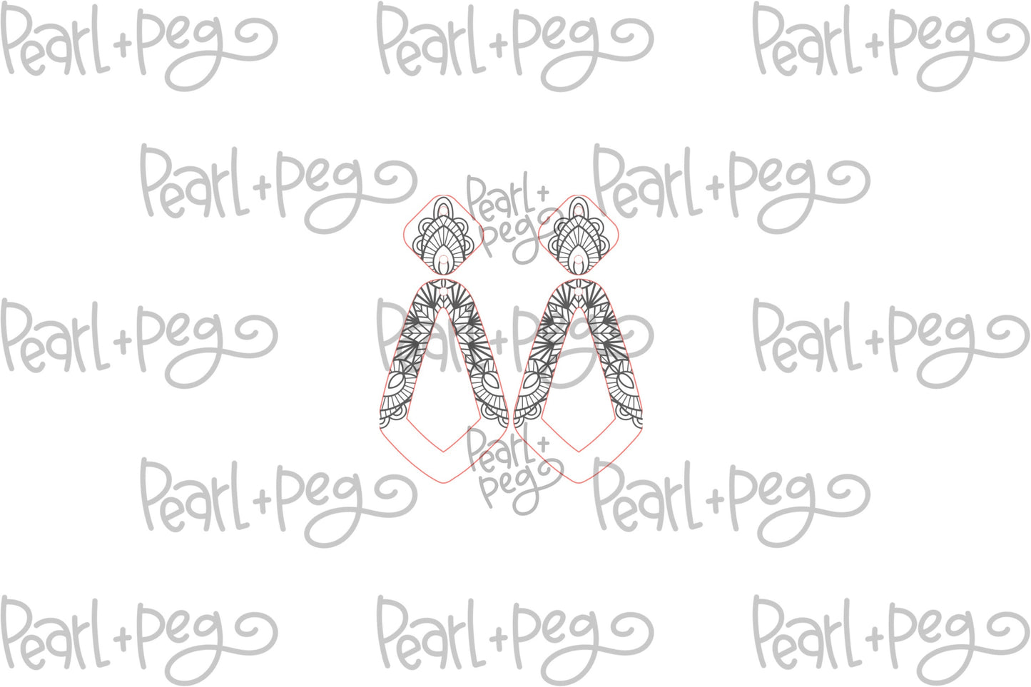 Frilly Cowgirl Hoop Laser Engraved Earrings Digital Download