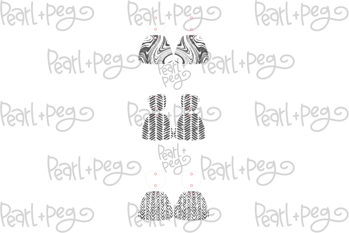 Dainty Trapezoid Bundle Laser Engraved Earrings Digital Download