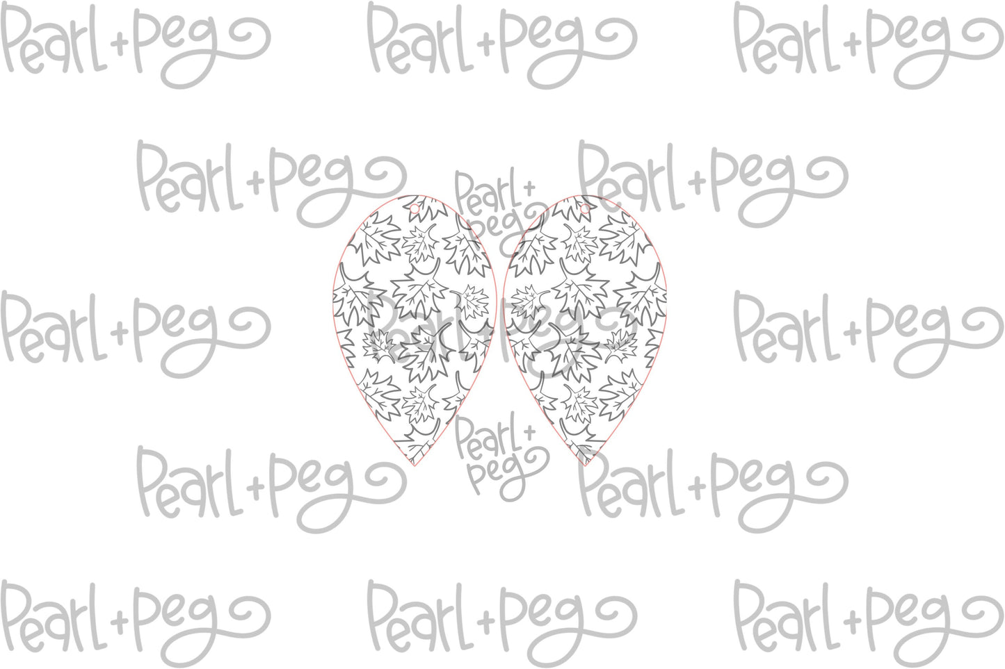 Falling Fall Leaves Laser Engraved Earrings Digital Download