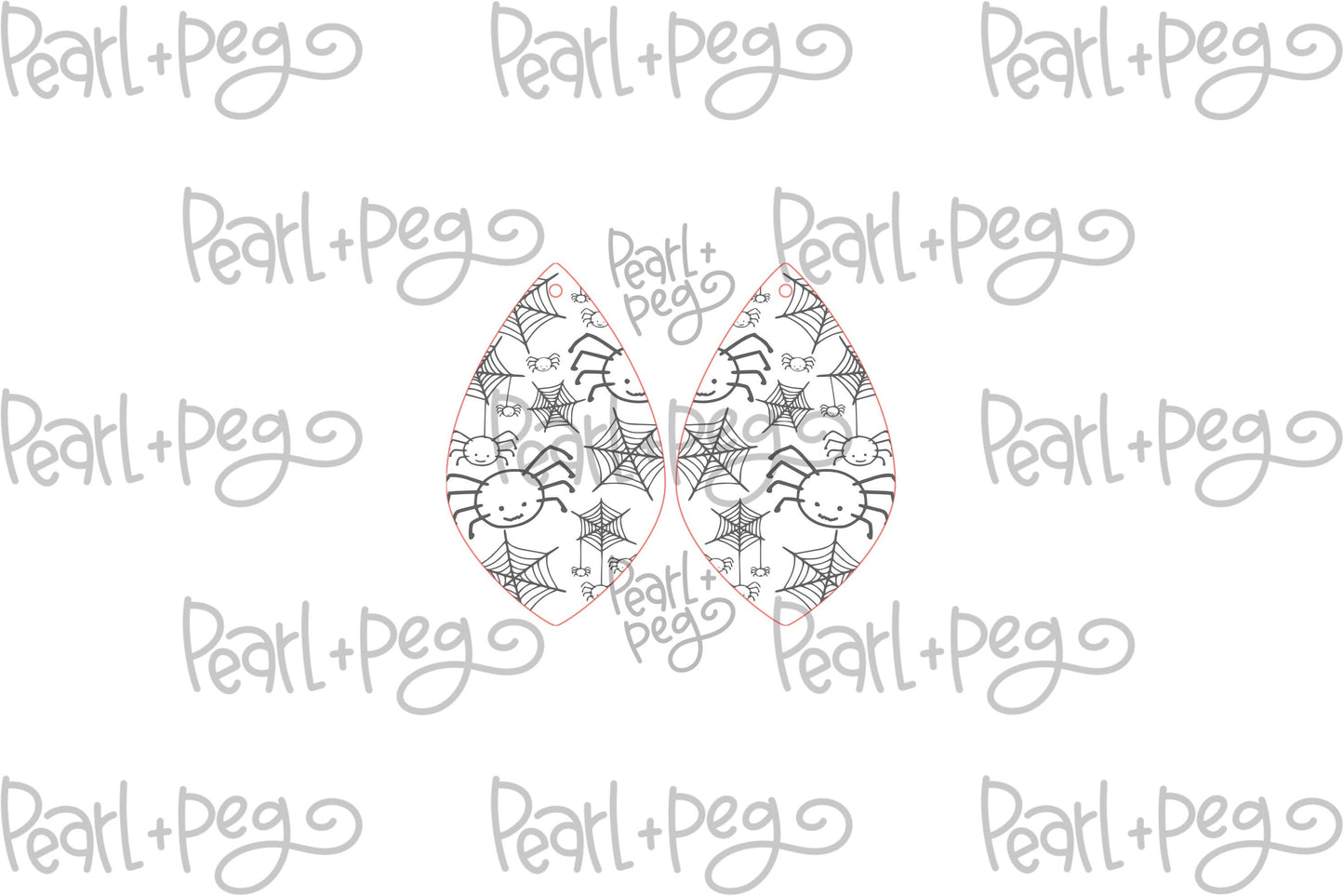 Spider Drop Laser Engraved Earrings Digital Download