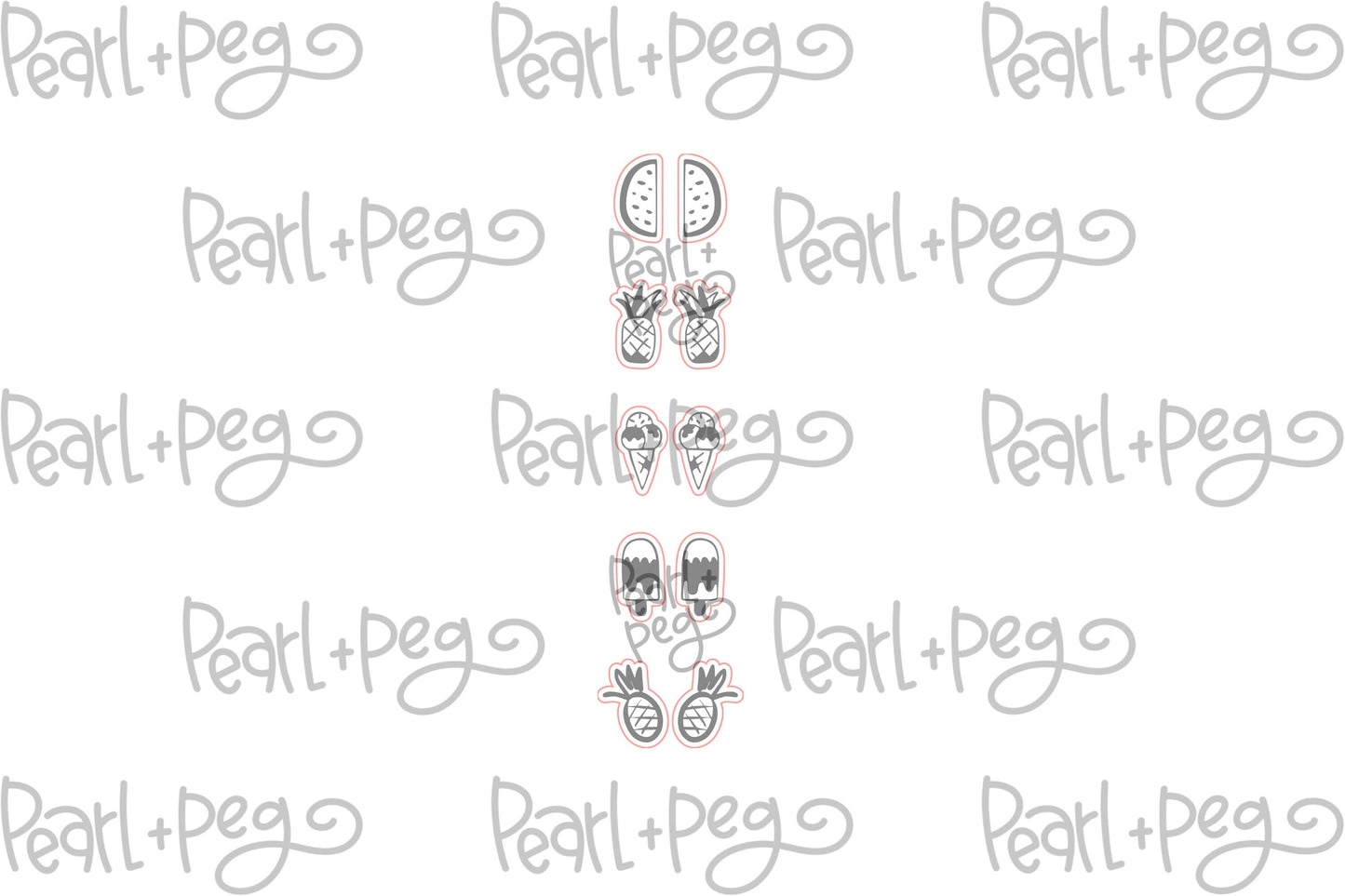 Summer Fun Studs Laser Engraved Digital Download