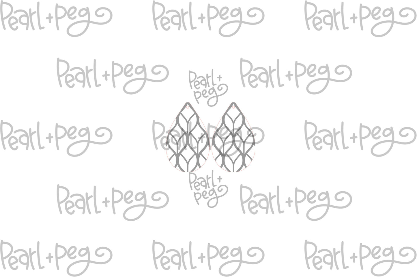 Modern Slope Drop Laser Engraved Earrings Digital Download