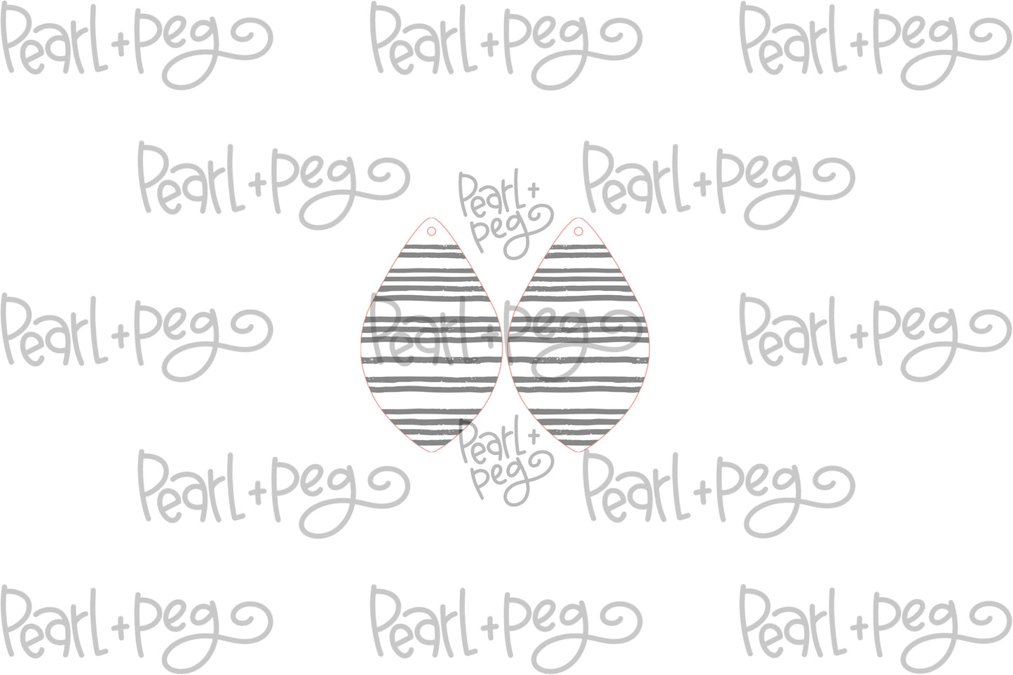 Distressed Stripe Drop Laser Engraved Earrings Digital Download