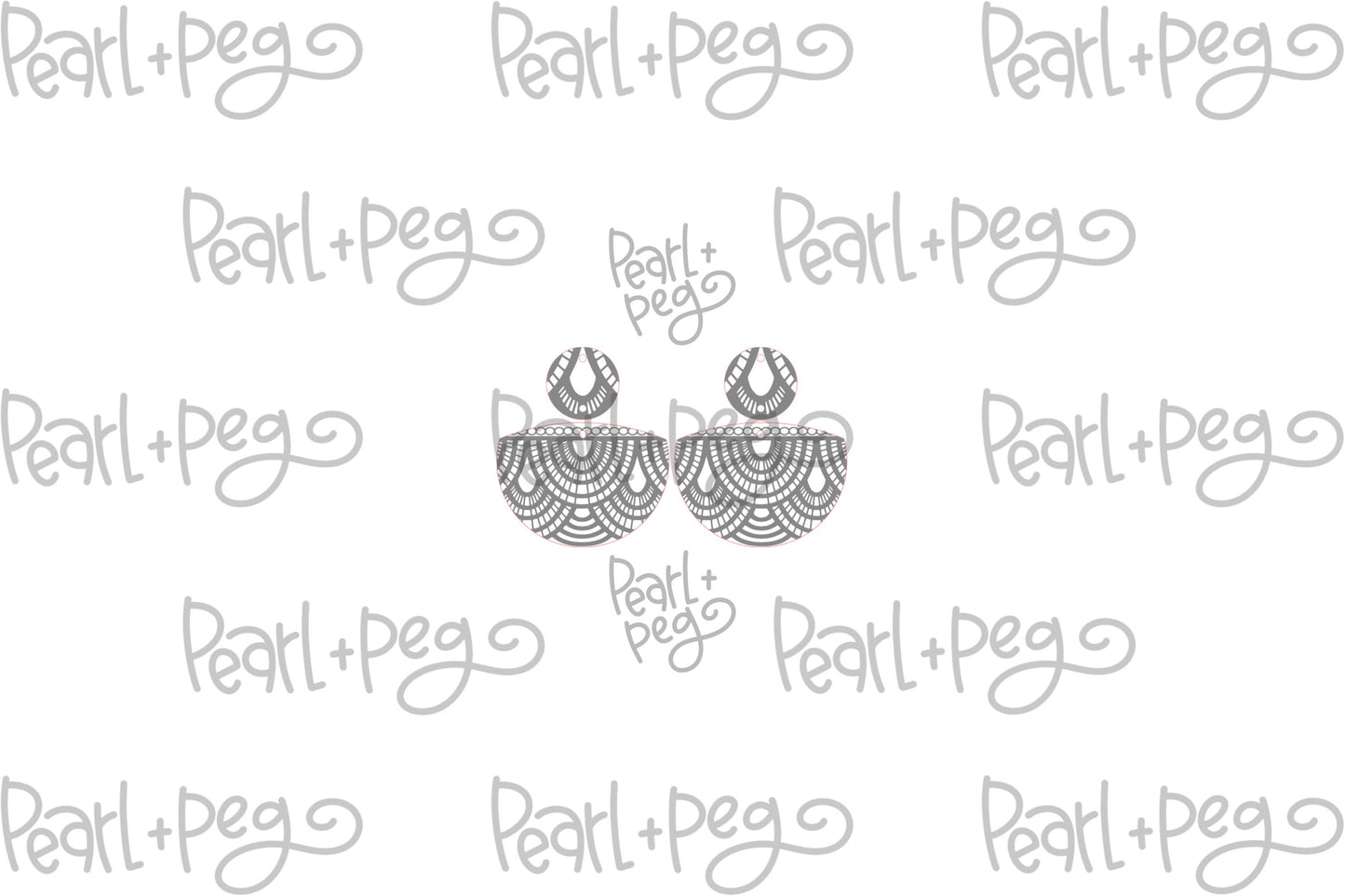 Stage Curtain 2 Part Laser Engraved Earrings Digital Download