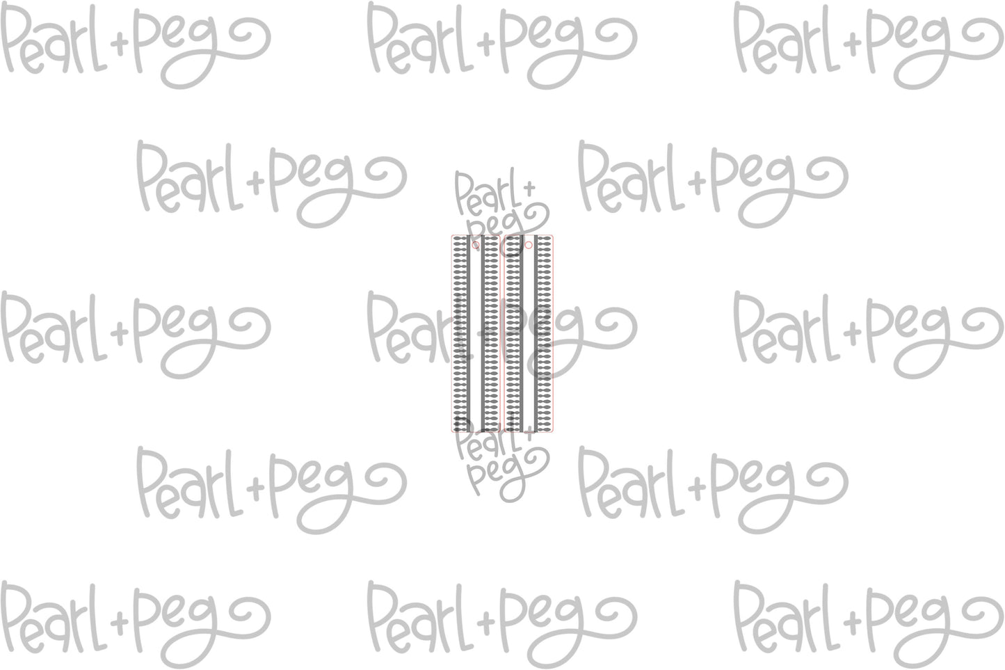 Fancy Trim Bar Laser Engraved Earrings Digital Download