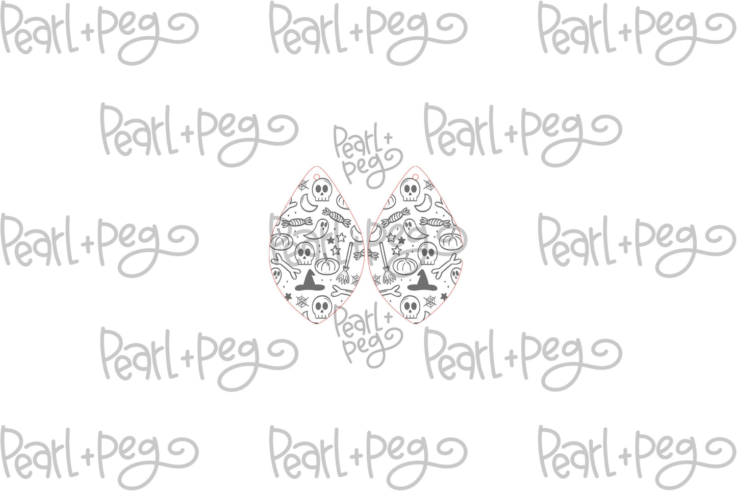 Halloween Icons Drop Laser Engraved Earrings Digital Download