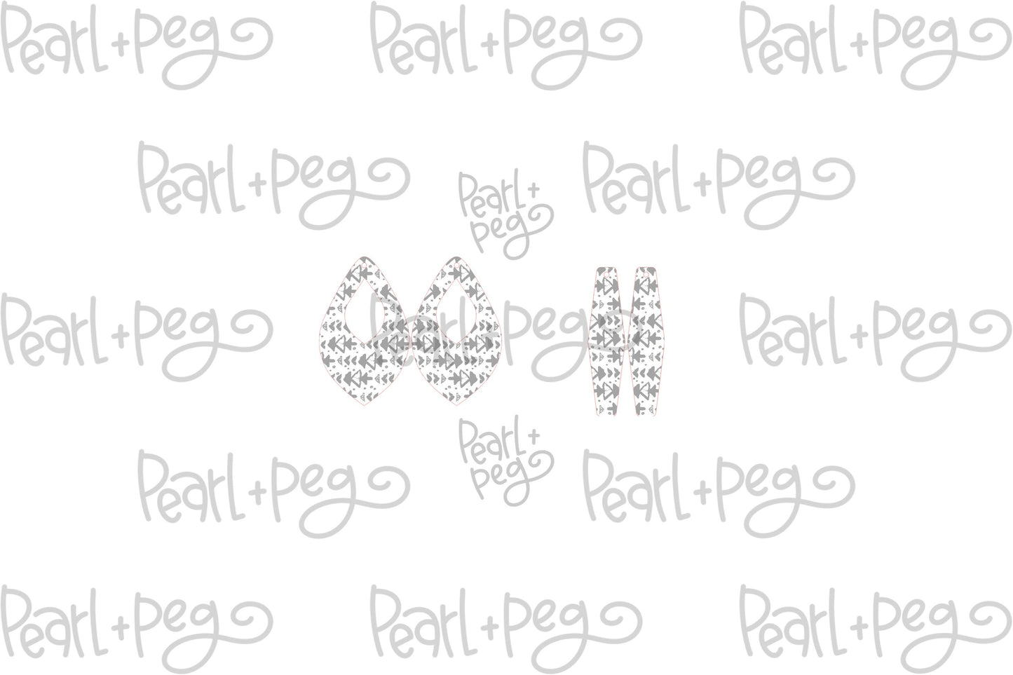 Grunge Arrows Set Laser Engraved Earrings Digital Download