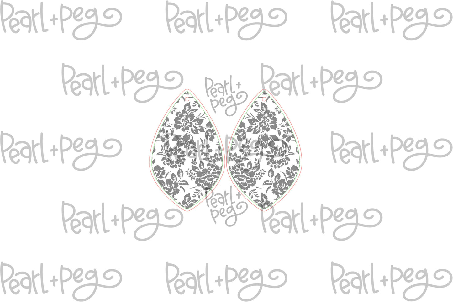 Doily Pattern Drop Laser Engraved Earrings Digital Download