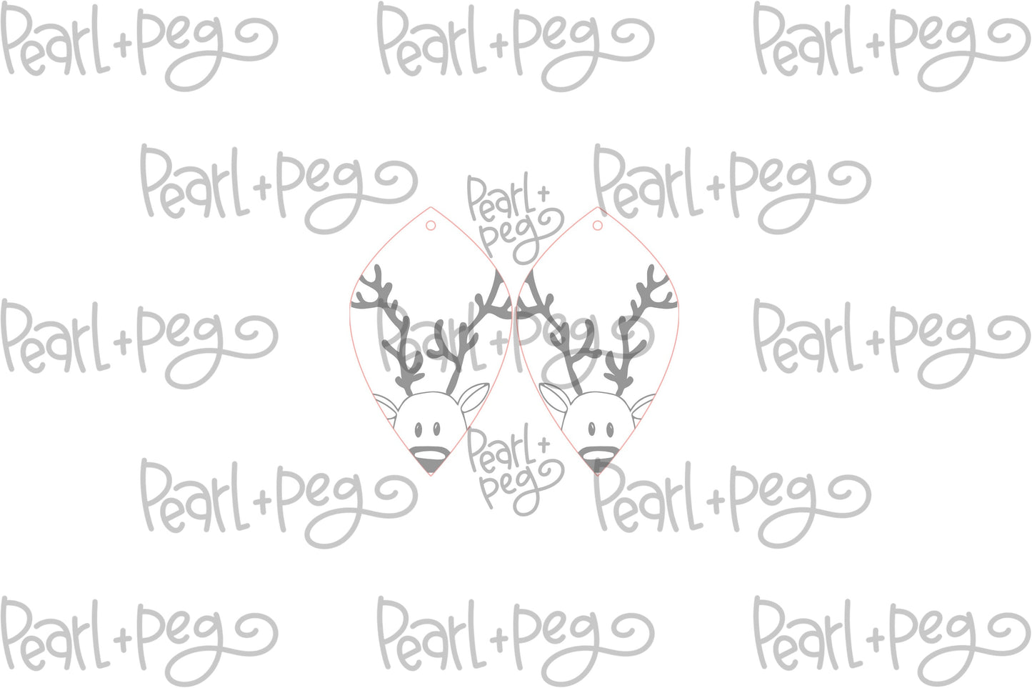 Rudolph Drop Laser Engraved Earrings Digital Download