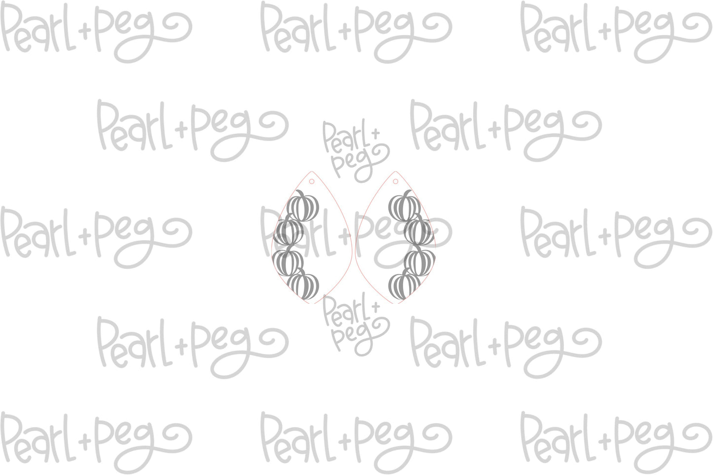 Pumpkins Side Lined Laser Engraved Earrings Digital Download