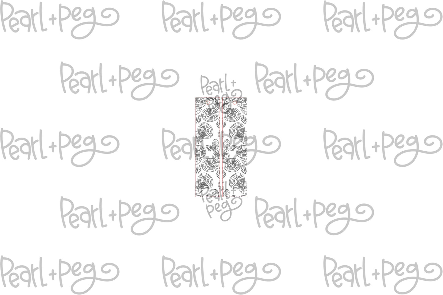 Rose Bud Bar Laser Engraved Earrings Digital Download