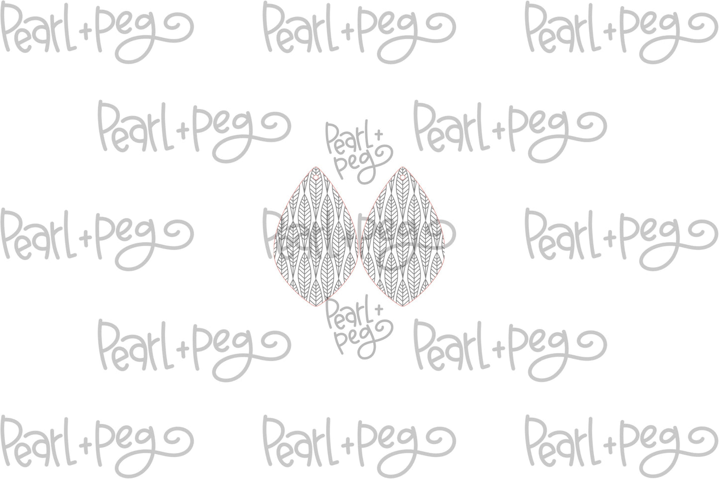 Vertical Feather Laser Engraved Earrings Digital Download