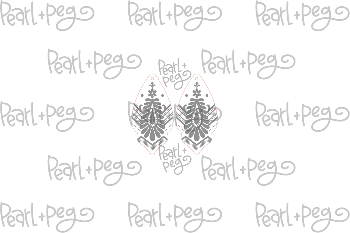 Gatsby Drop Laser Engraved Earrings Digital Download