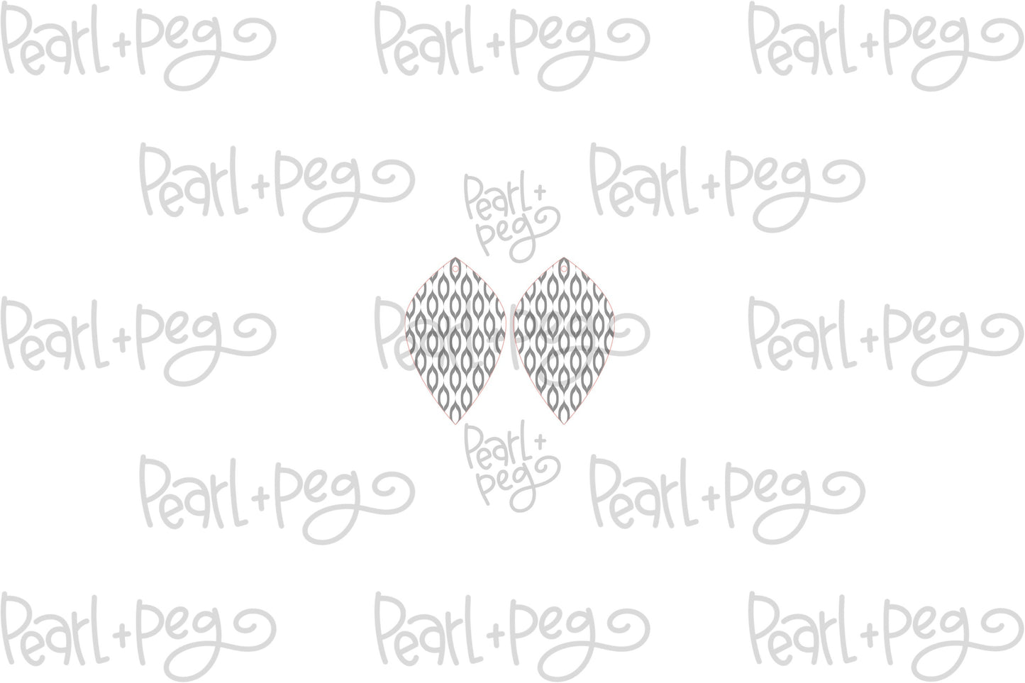 Wiggled Geometric Drop Laser Engraved Earrings Digital Download