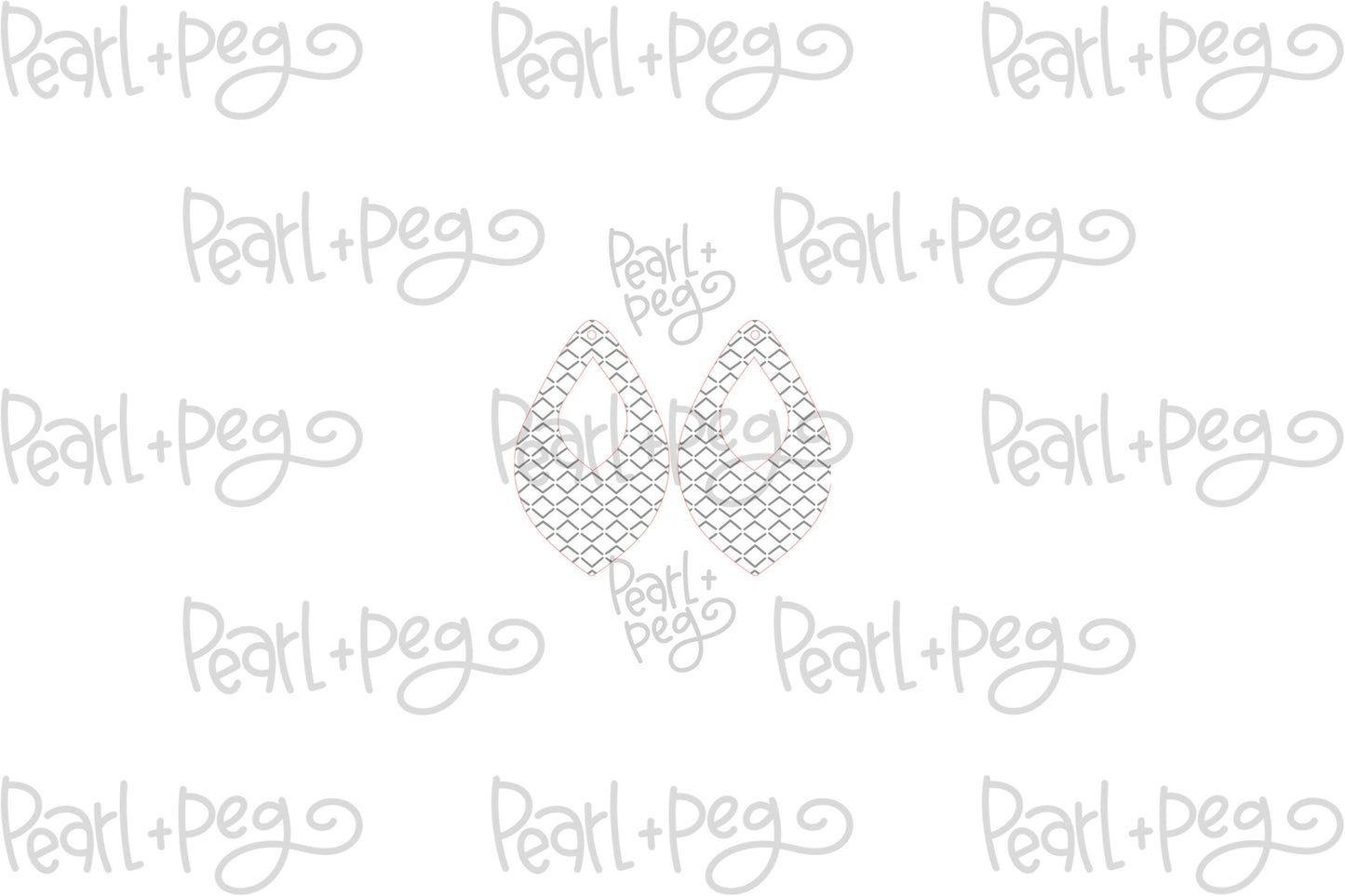 Simple Angled Hoop Laser Engraved Earrings Digital Download