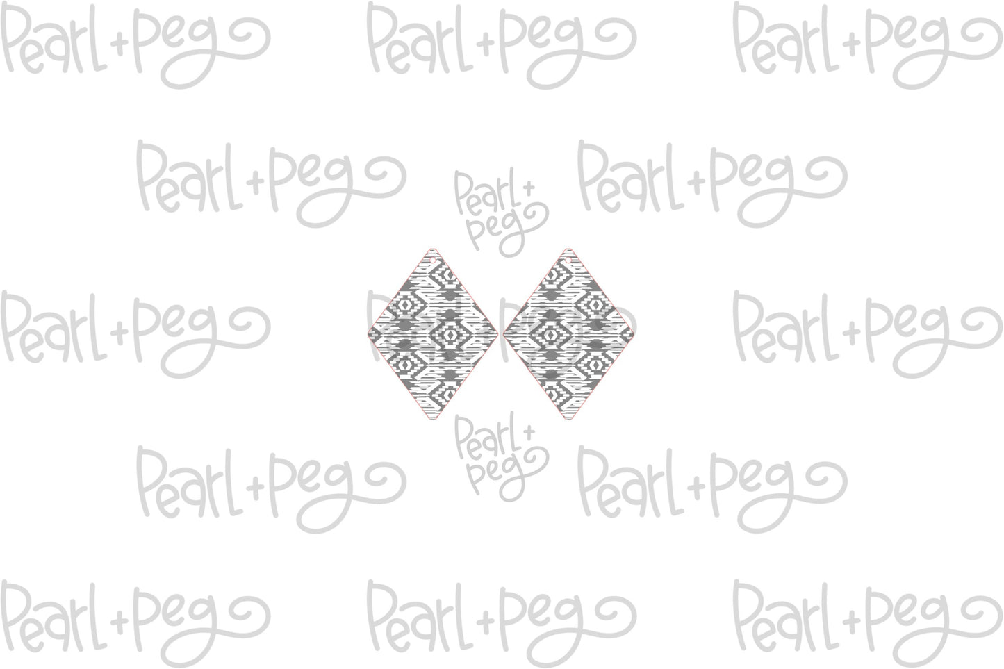 Southwest Aztec Diamond Laser Engraved Earrings Digital Download
