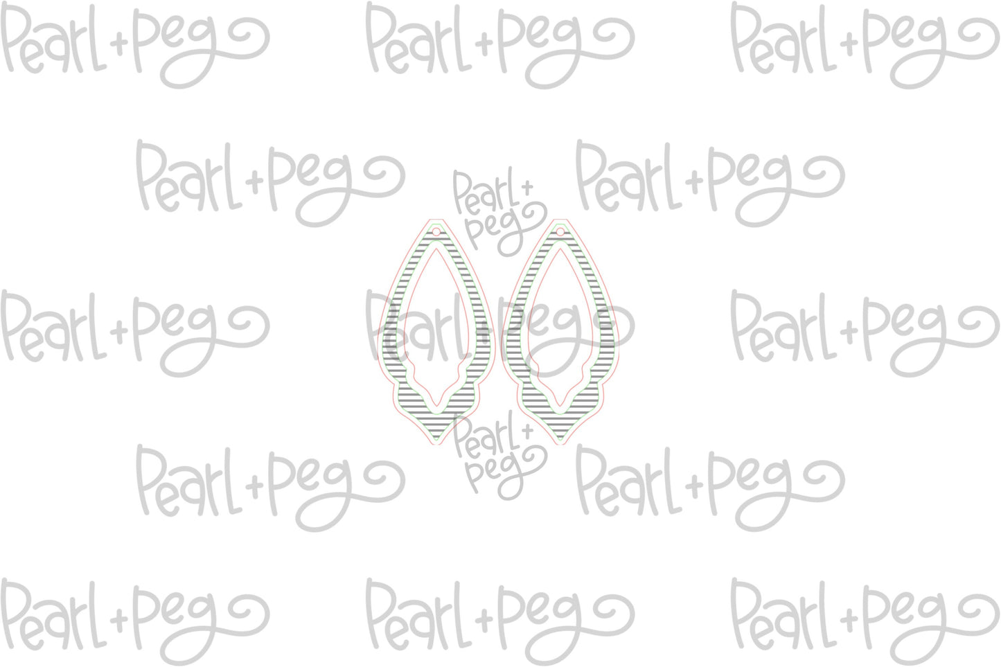 Simple Lines Elegant Hoop Laser Engraved Earrings Digital Download