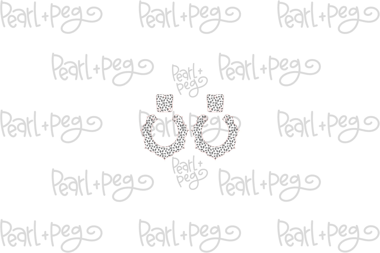 Stepping Stone 2 Part Crown Laser Engraved Earrings Digital Download