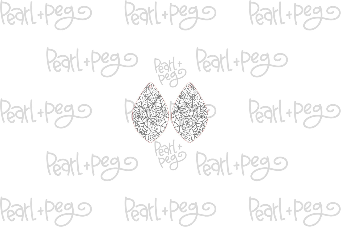 Spider Web Drop Laser Engraved Earrings Digital Download