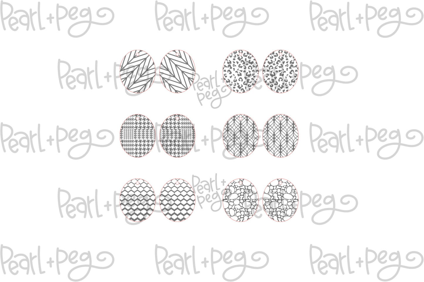 Dainty Hoops Charms Bundle 1 Laser Engraved Earrings Digital Download