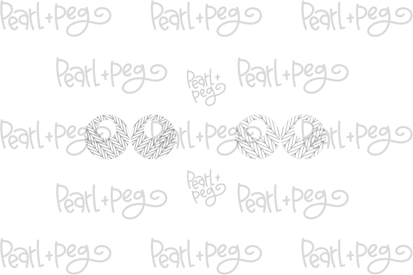 Slanted Bar Circle Hoop 2 Options Laser Engraved Earrings Digital Download