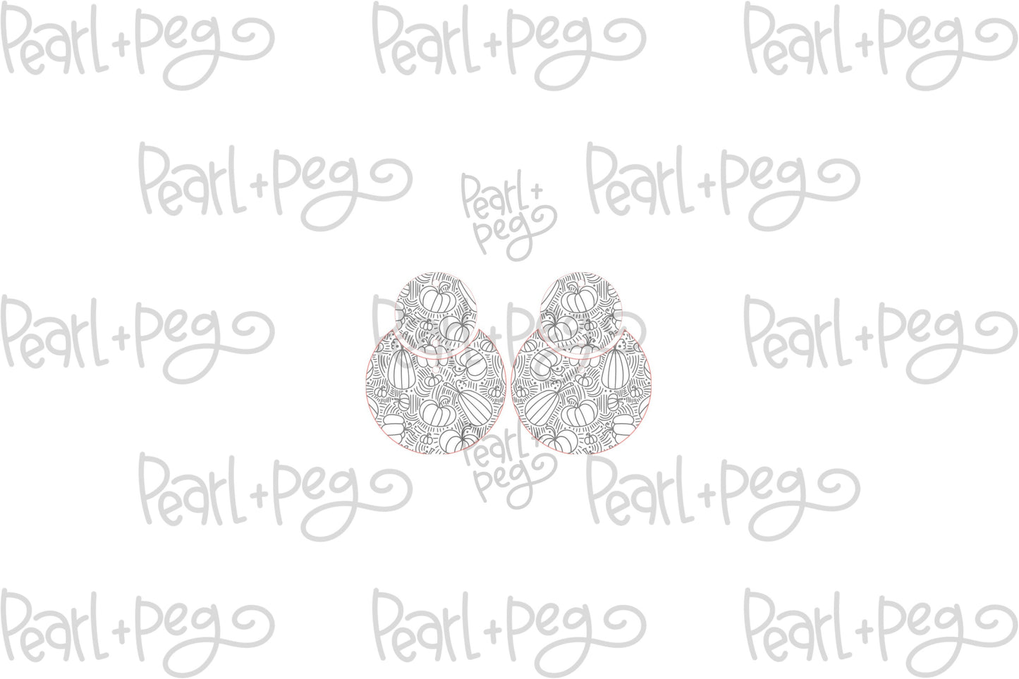 Pumpkin Semi Circle Laser Engraved Earrings Digital Download