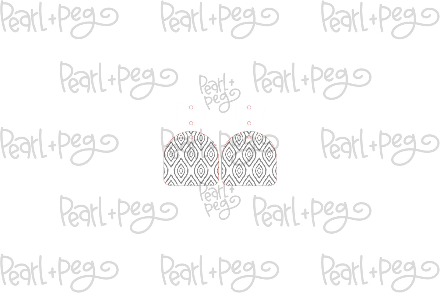 Tribal Arch 2 Part Laser Engraved Earrings Digital Download