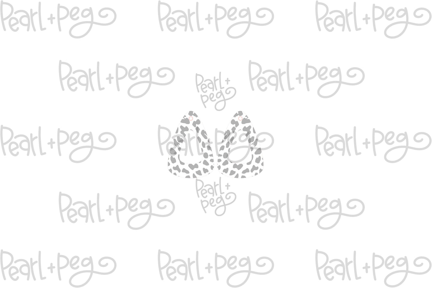 Cow Print Triangle Hoop Laser Engraved Earrings Digital Download