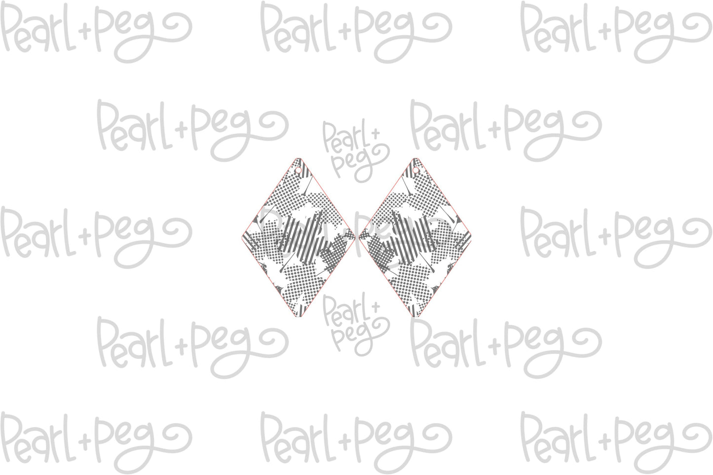 Abstract Modern Fall Leaves Laser Engraved Earrings Digital Download