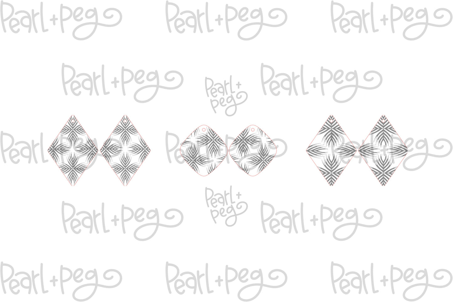 Crosshairs Diamond Bundle Laser Engraved Earrings Digital Download