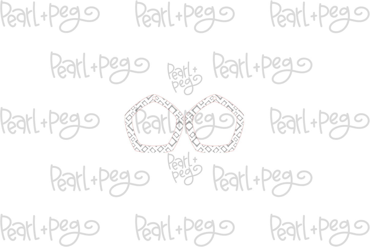 Trendy Box Polygon Laser Engraved Earrings Digital Download