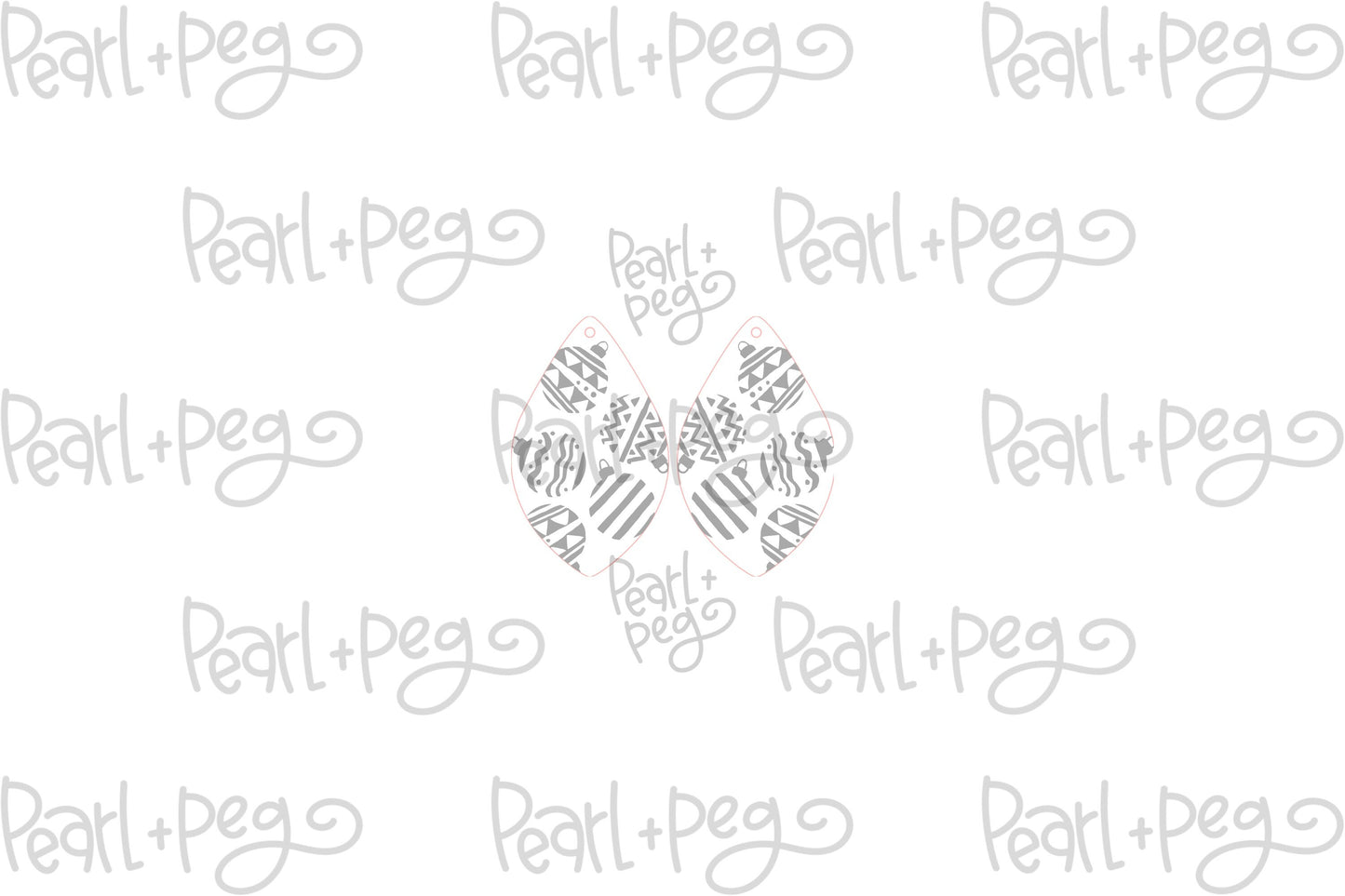 Ornament Pattern Drop Laser Engraved Earrings Digital Download