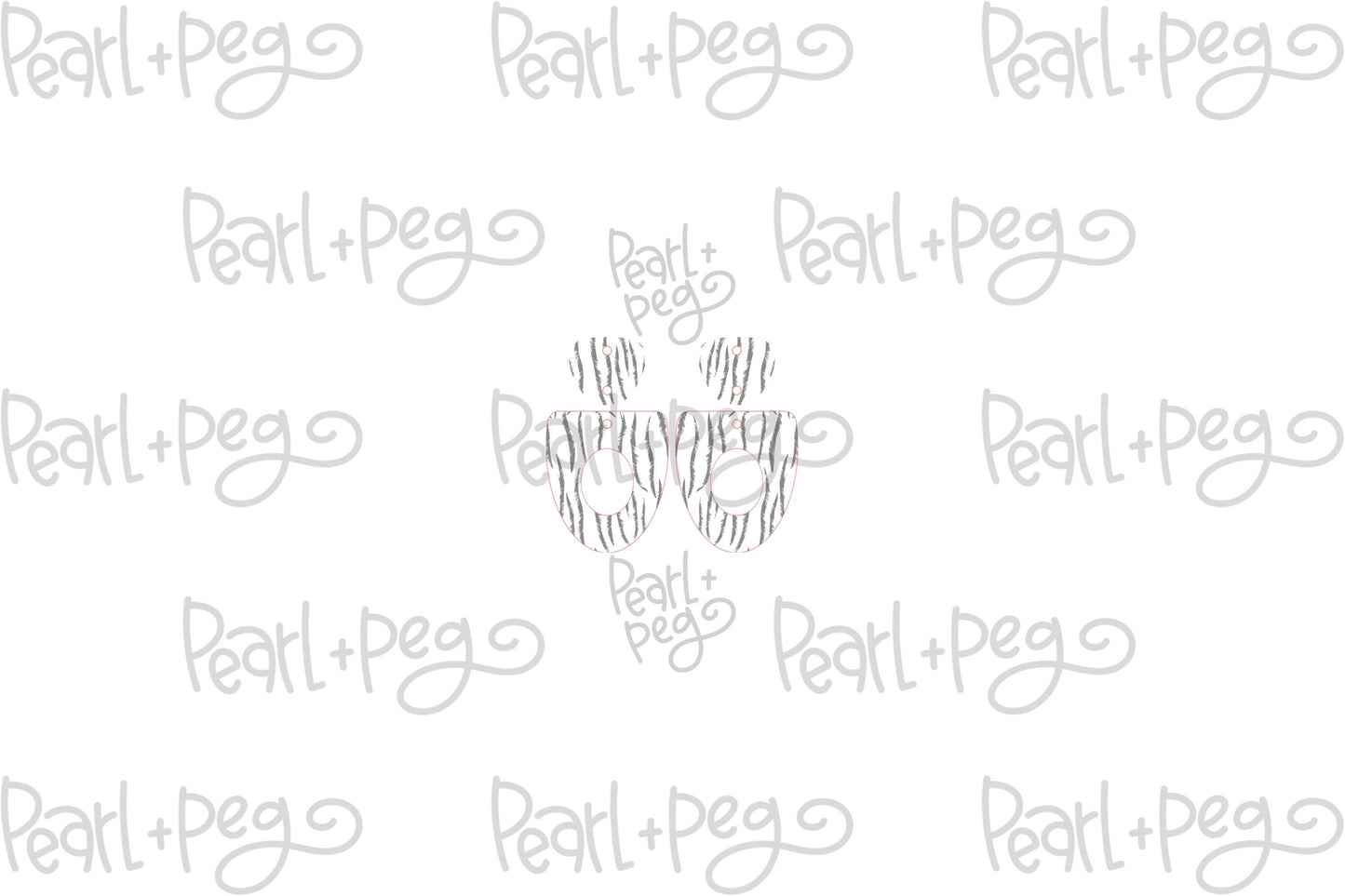 Tiger Hoop 2 Part Laser Engraved Earrings Digital Download