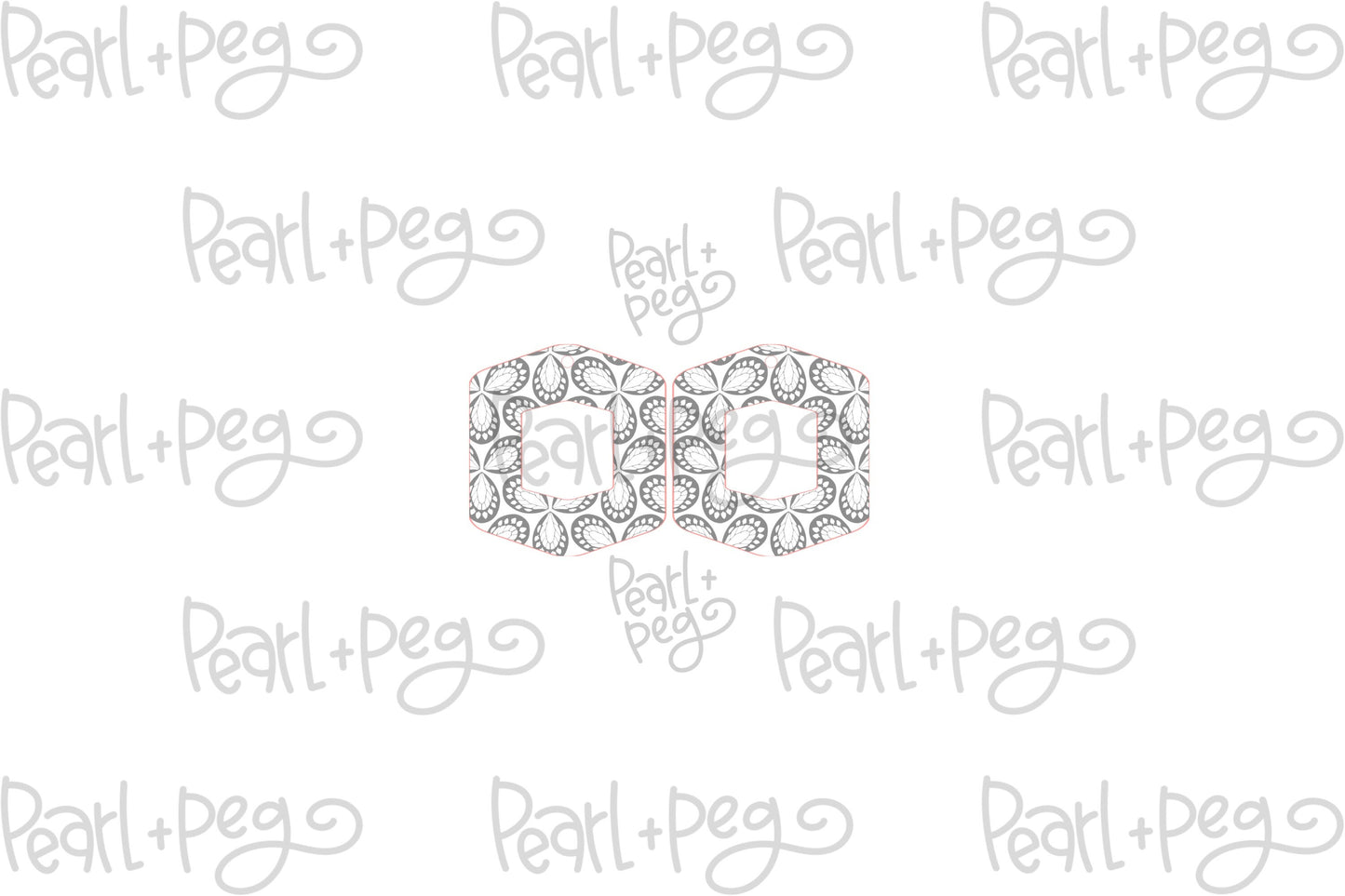 Abstract Bloom Hex Laser Engraved Earrings Digital Download