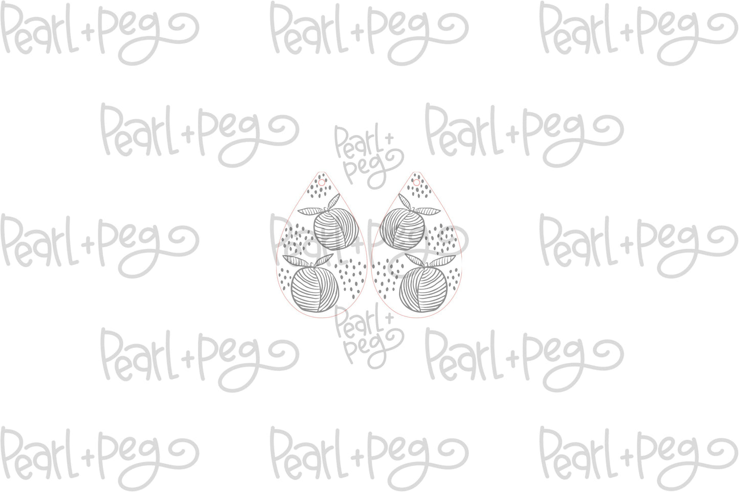 Georgia Peach Drop Laser Engraved Earrings Digital Download