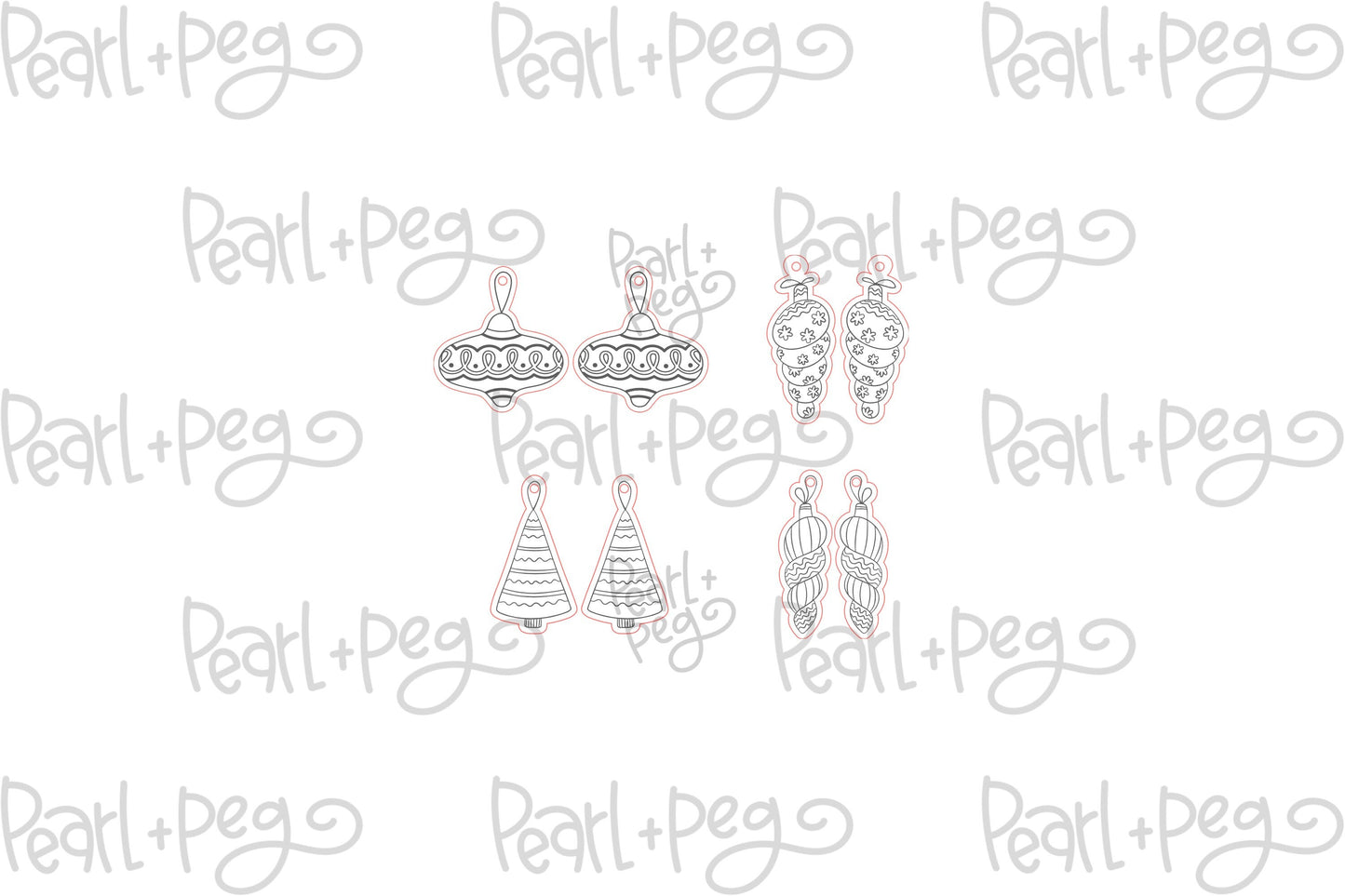 Dainty Ornaments Bundle Laser Engraved Earrings Digital Download