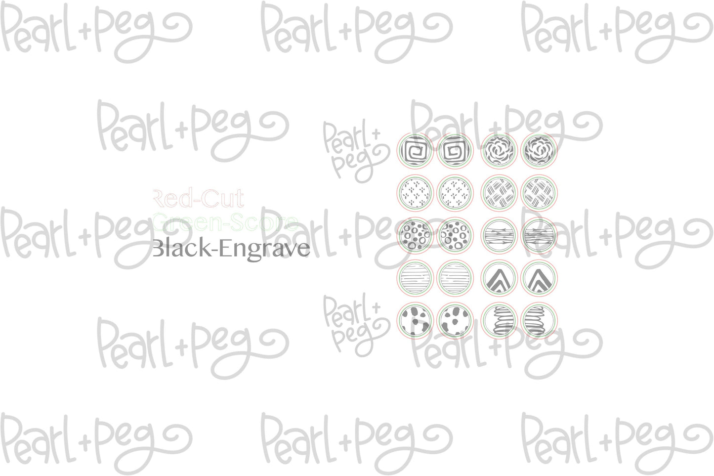 Minimalist 10 Pair Studs Laser Engraved Earrings Digital Download