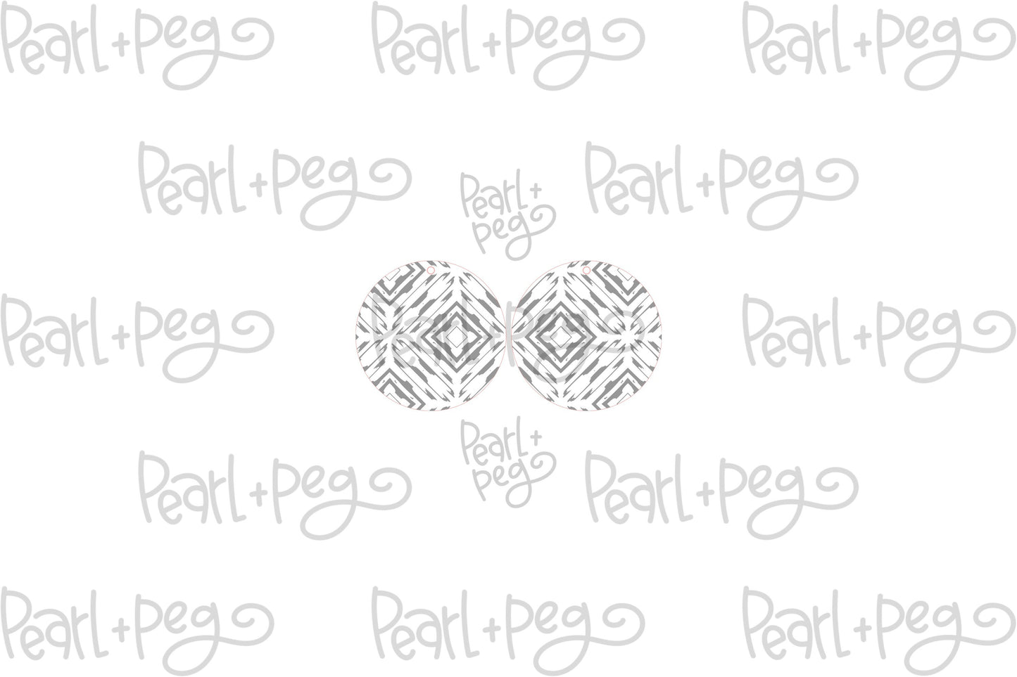 Abstract Grunge Round Laser Engraved Earrings Digital Download