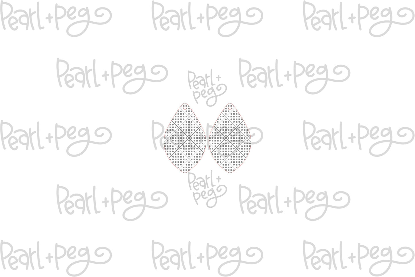 Simplistic Diamond Drops Laser Engraved Earrings Digital Download