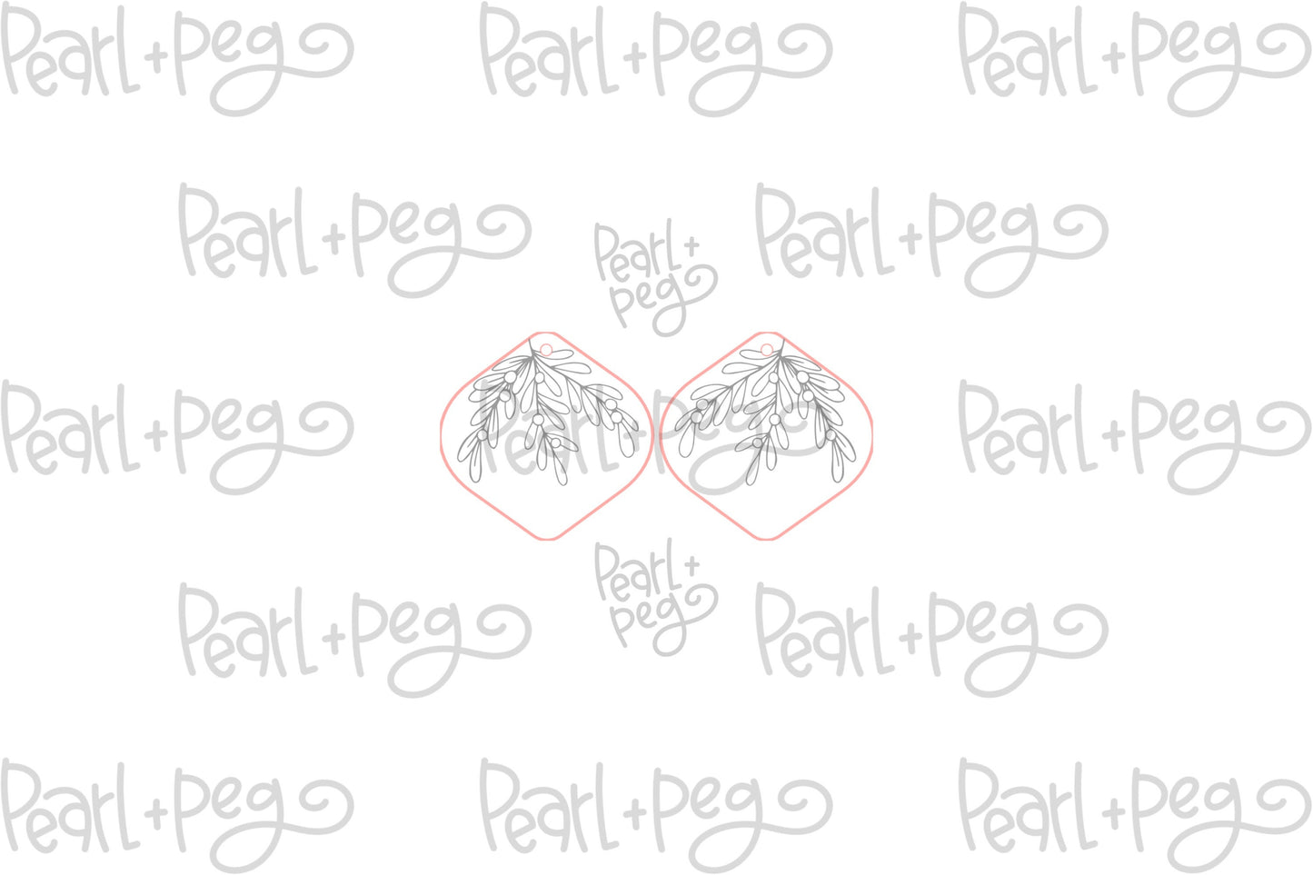 Bauble Holly Berry Laser Engraved Earrings Digital Download