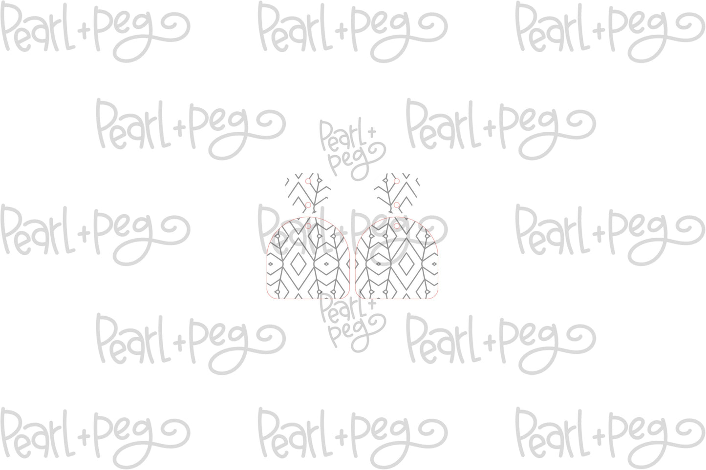 Geometric Window Two Part Laser Engraved Earrings Digital Download