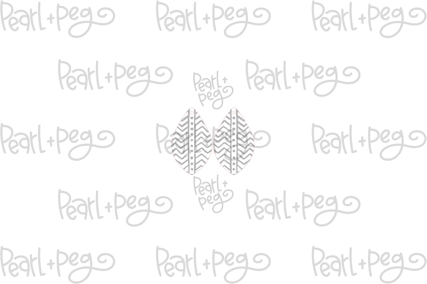 Zig Zag Tribal Drop Laser Engraved Earrings Digital Download