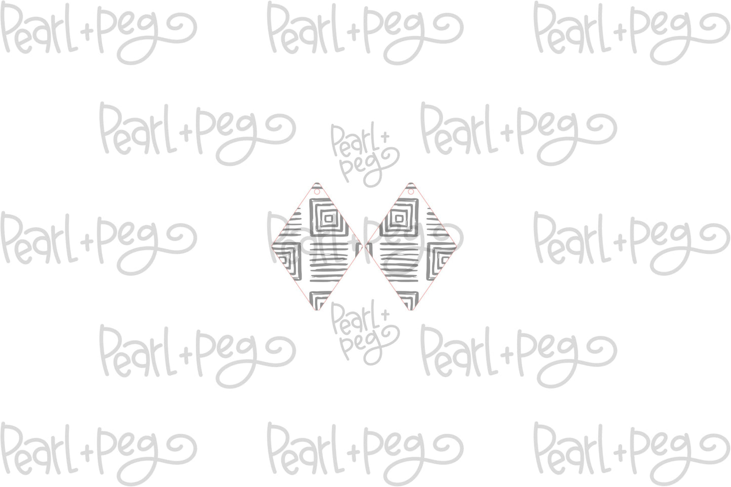 Tribal Mud cloth Diamond Laser Engraved Earrings Digital Download