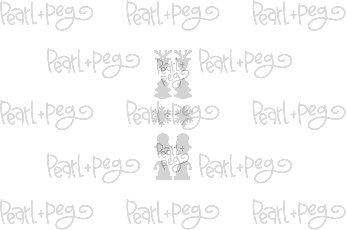 Xmas Solid Stud Shapes Laser Engraved Earrings Digital Download