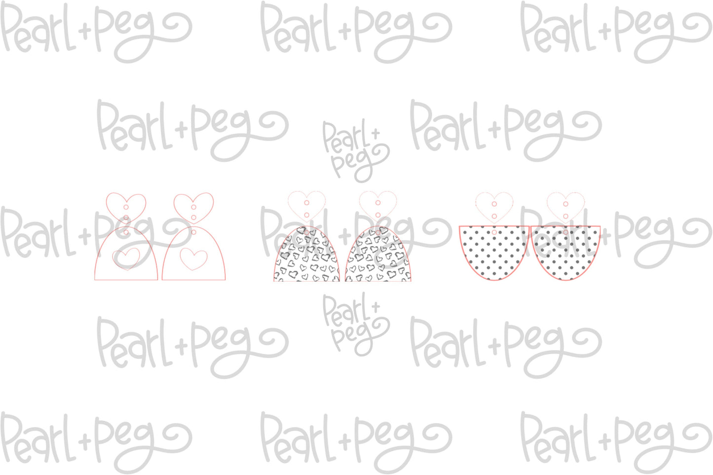 Valentines Day Two Part Bundle Laser Engraved Earrings Digital Download