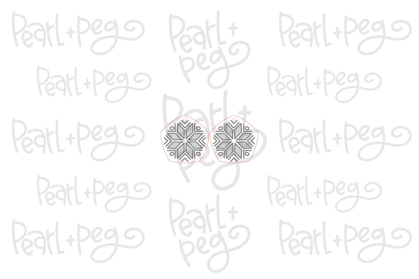 Pentagon Motif Laser Engraved Earrings Digital Download