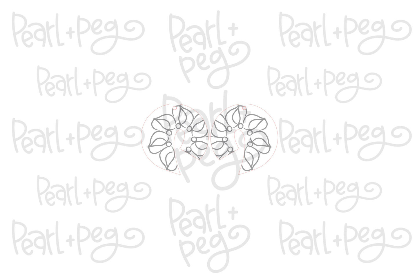 Swirl Bead Abstract Laser Engraved Earrings Digital Download