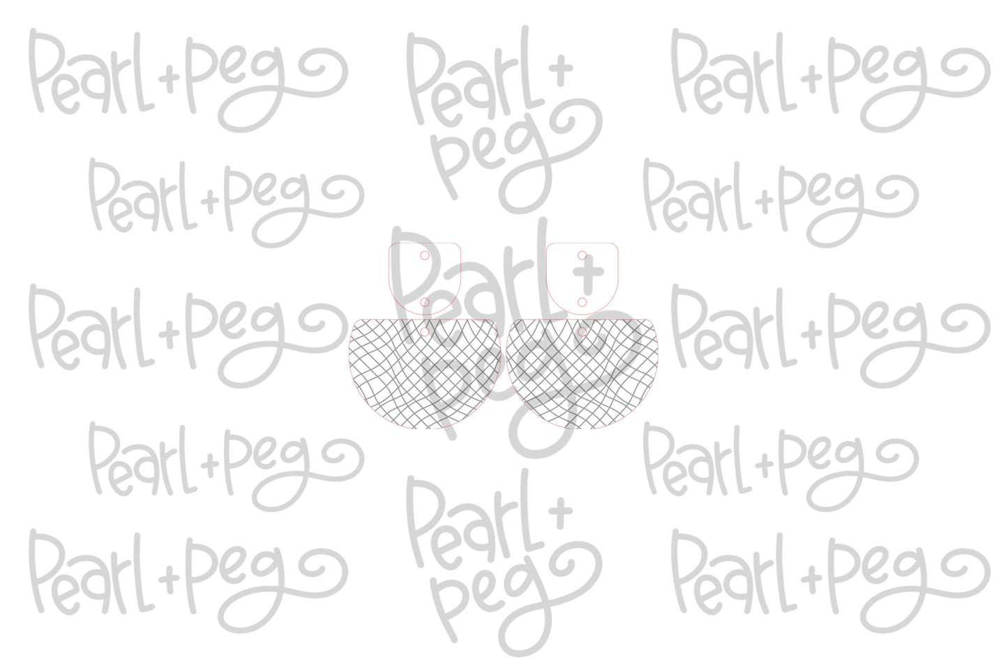 Cloth Textured 2 Part Laser Engraved Earrings Digital Download