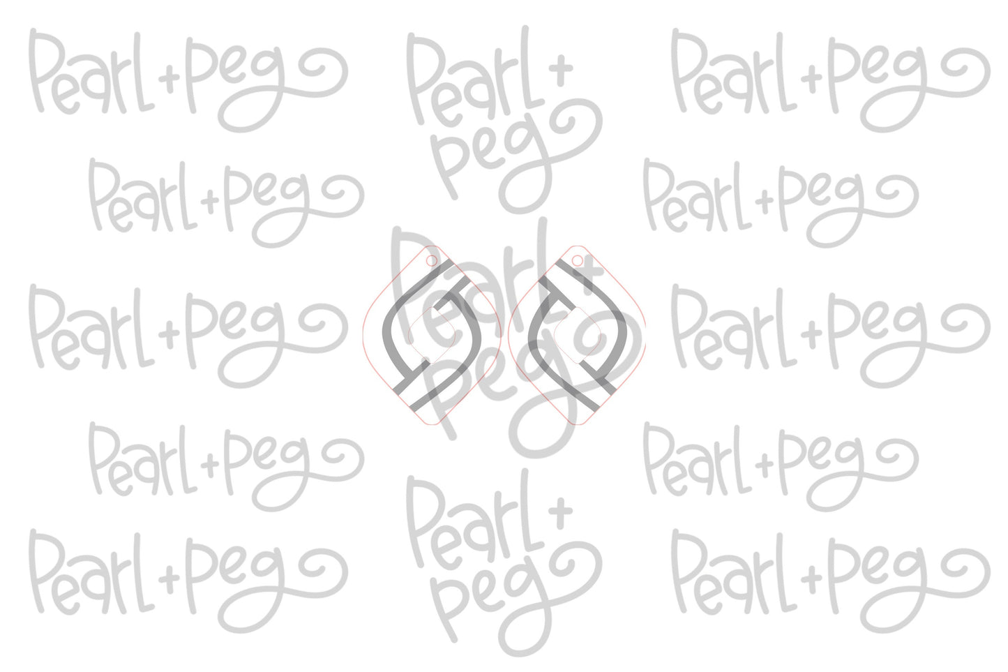 Misdirected Quad Hoop Laser Engraved Earrings Digital Download